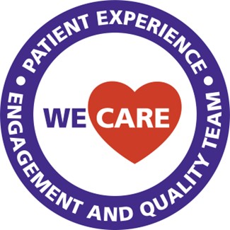 We Care, Patient Experience, Engagement and Quality Team Logo