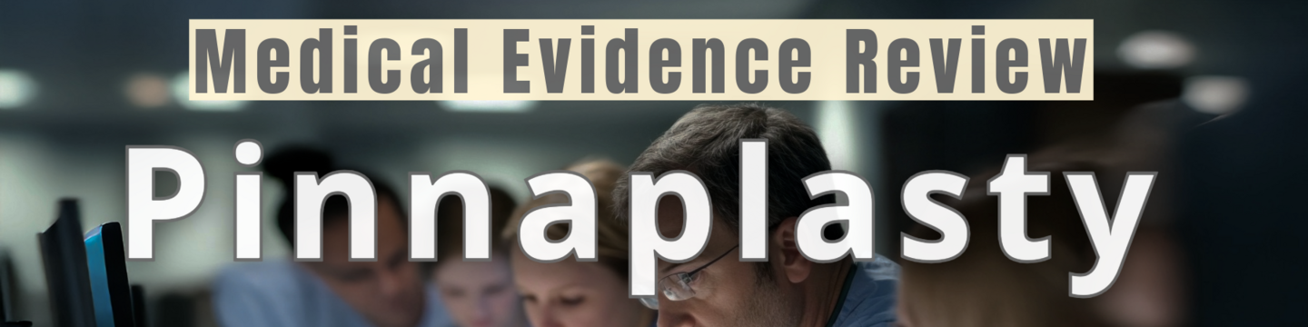 Project header showing 5 clinicians reviewing notes together with the title Medical Evidence Review - Pinnaplasty