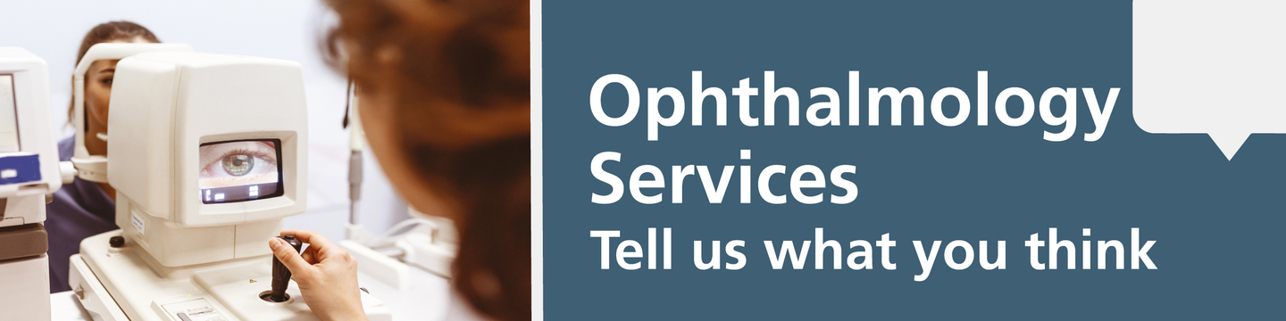 A patient looking into optometry equipment