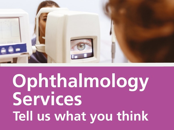 A patient looking into optometry equipment
